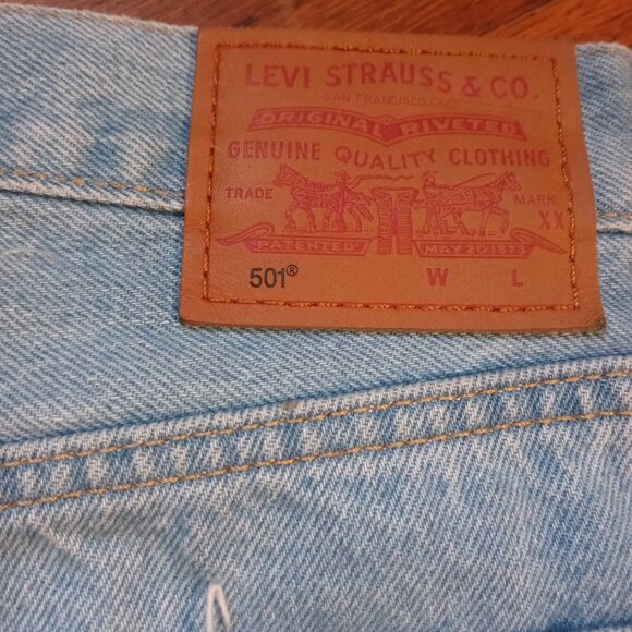 LEVI'S 501 original cropped jeans 28" inseam in Ojai Blue (sz29) - Picture 12 of 16